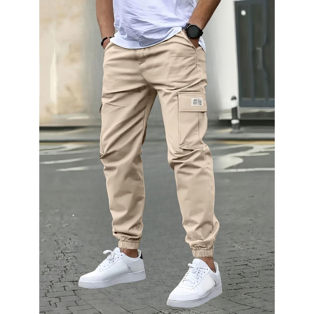Herren lässige Skinny Cargo-Hose, Herren Outdoor-Sport 9-Zoll-Hose
