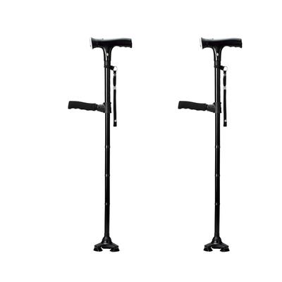Boutique Japon Clever Cane Ensemble court de 5 niveaux réglables Longueur totale fixe LED Buzzer Noir Canne à trois points, 2, Autonome, Longueur, 68,5 cm ~ 78,5 cm,