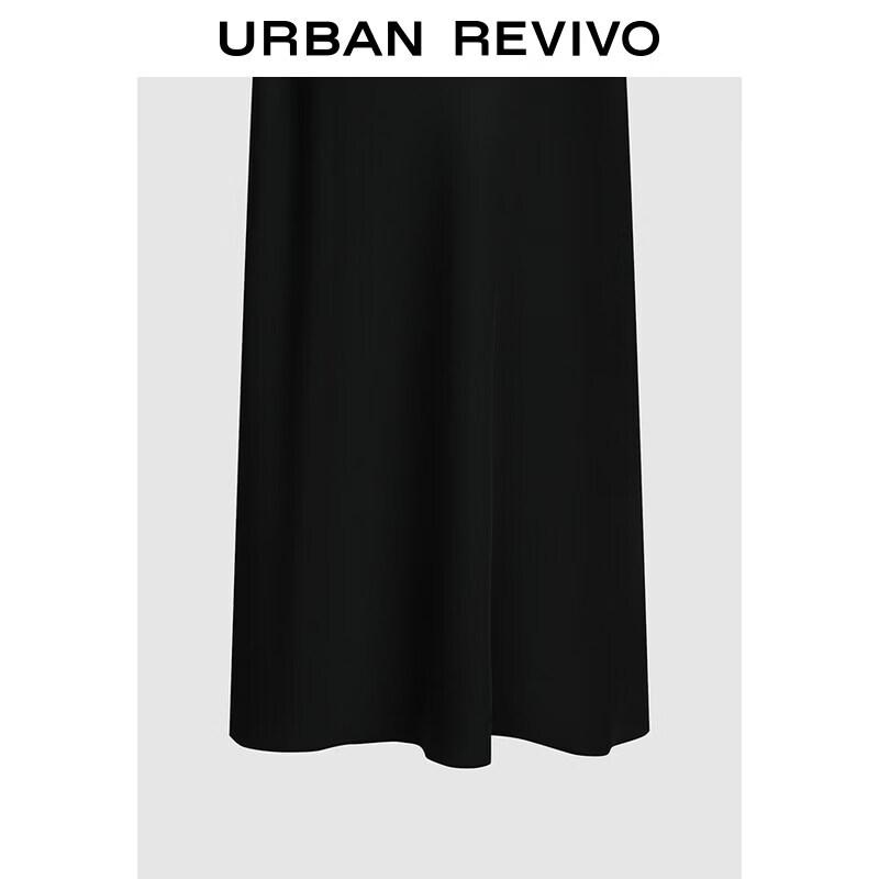 UR Elegant Drape Neck Pleated Waist Dress