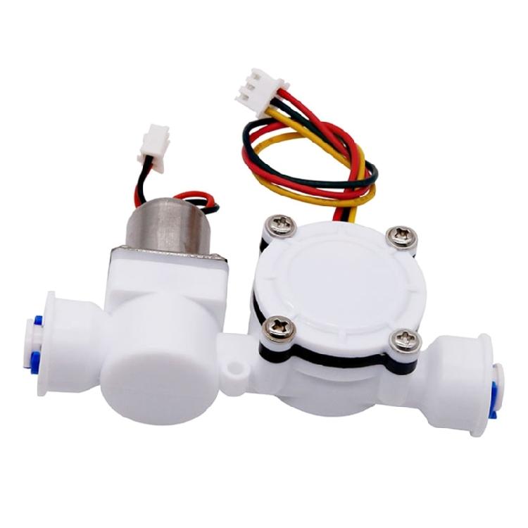 0.5-8L/min Water Flow Sensor Food-Grade Switch Hall Effect Flowmeter for IC Card