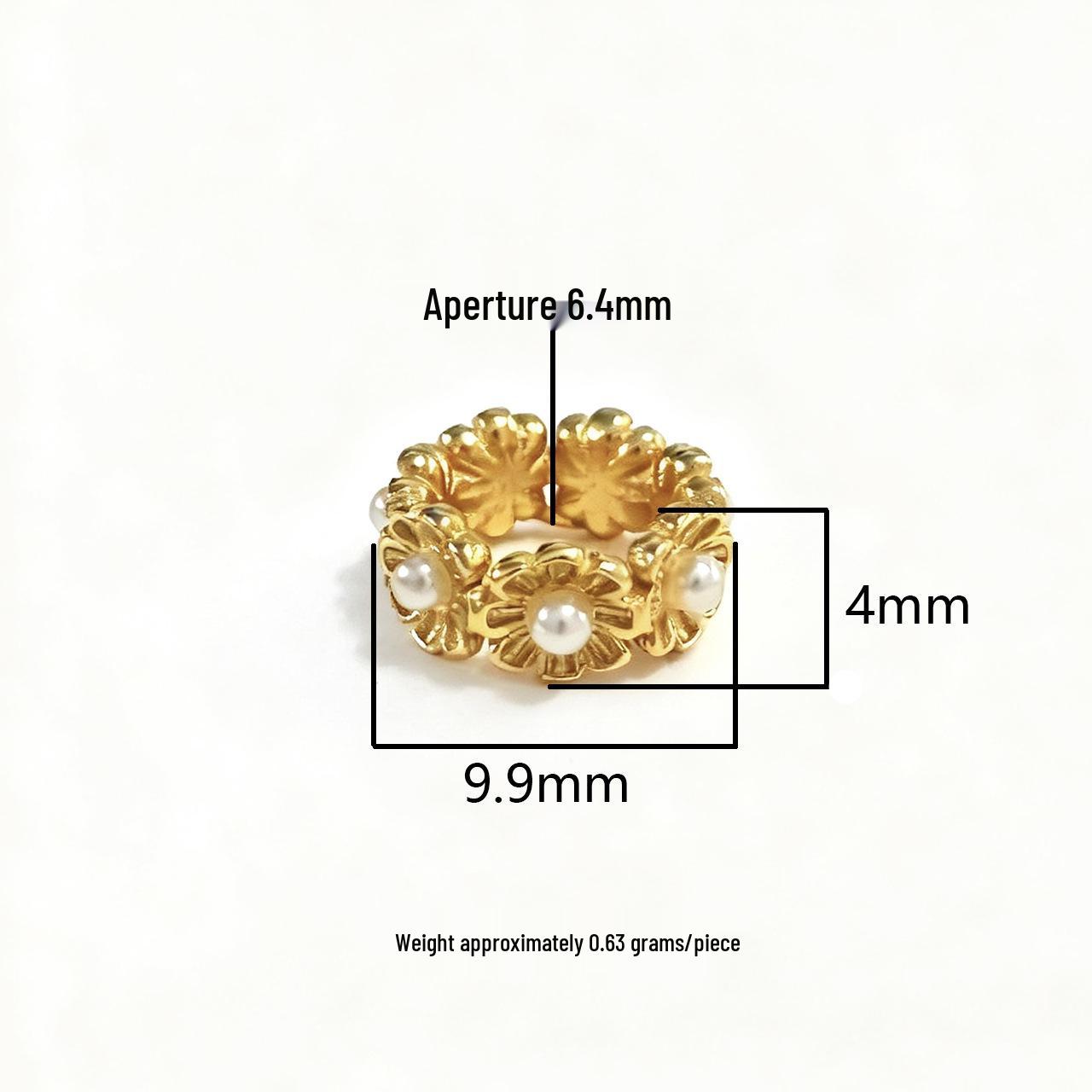 S925 Sterling Silver Pearl Flower Wreath Coiled Ring with Beaded Jewelry Accessories for DIY Braiding and Gold Spacer Bead. S925 Silver золотой