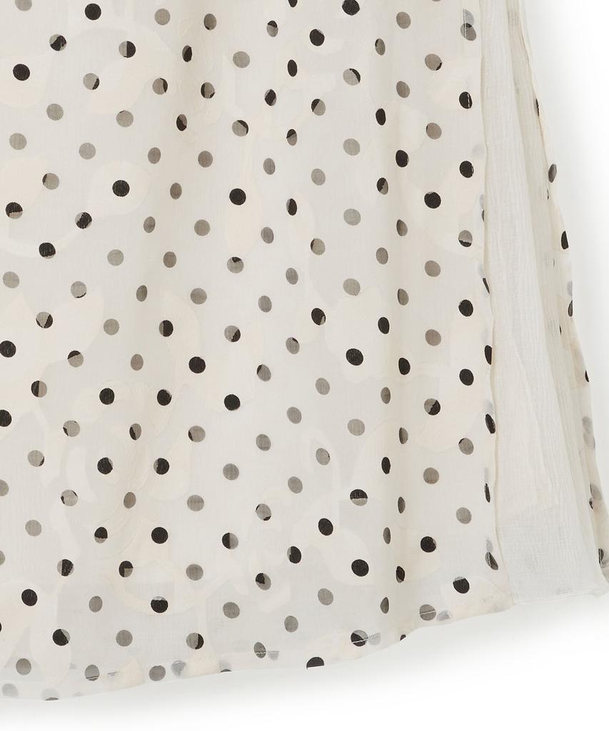 PENFIELD Dot Flower Layered Skirt Ivory_Fs2Ws83F