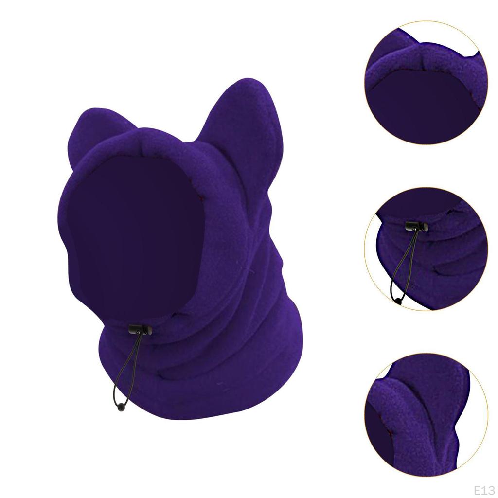 Hundeohrenschütze Mütze, Warme Hoodie Kopfbedeckung Weiche Wickel Winddicht Leise Abdeckung Fleece für