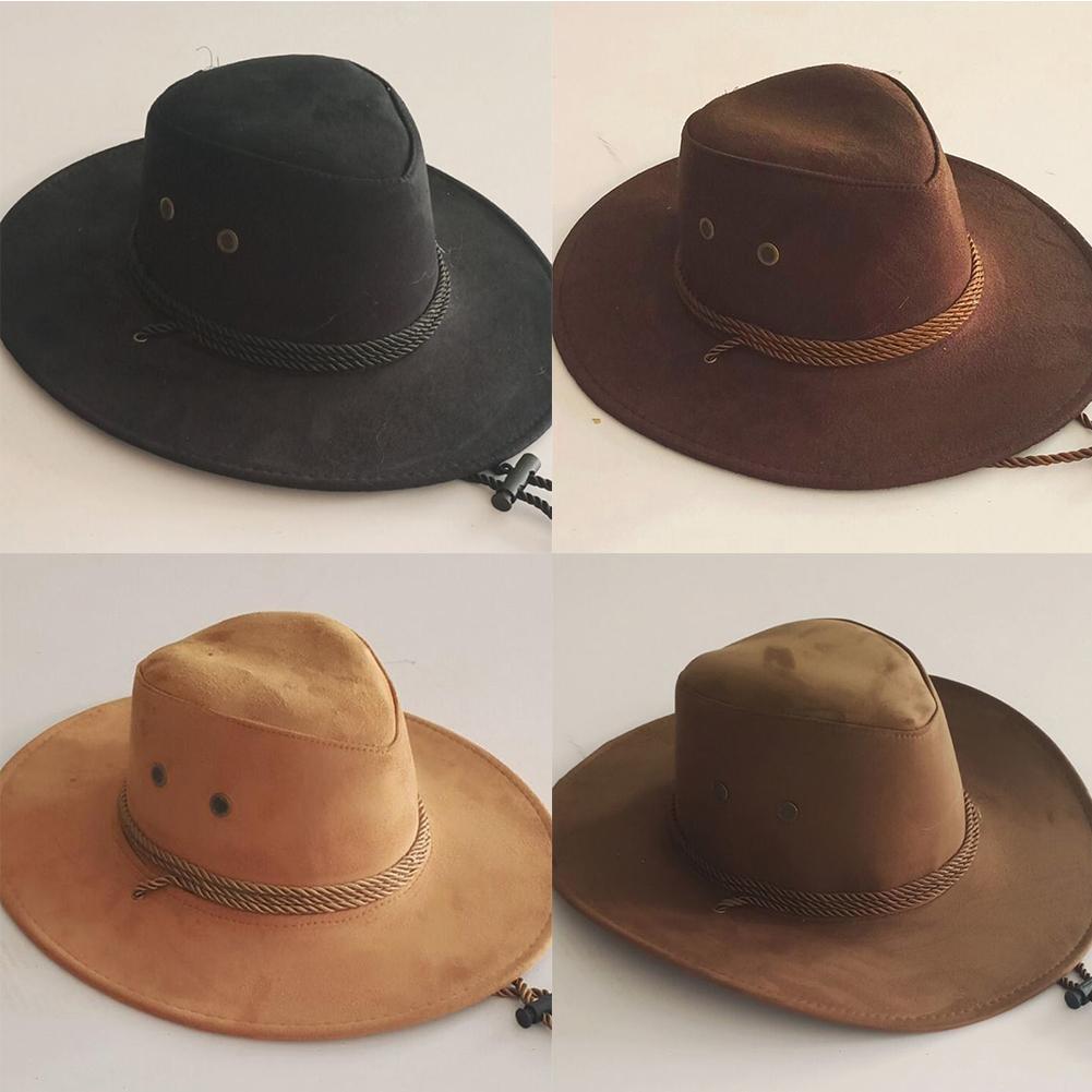 Color Men Western Cowboy Hat Big-edge Gentleman Cowgirl Jazz Gifts West Cowboy Hat For Men Color Mongolian Caps Costumes