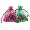 10pcs Drawstring Organza Bags Colorful Jewelry Packaging Bags For Wedding Party Birthday Christmas Gifts Candy Pouches Wholesale