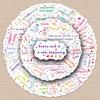 50 Inspirational Graffiti Stickers: Unique Slogan Decoration for Water Bottles and Computers