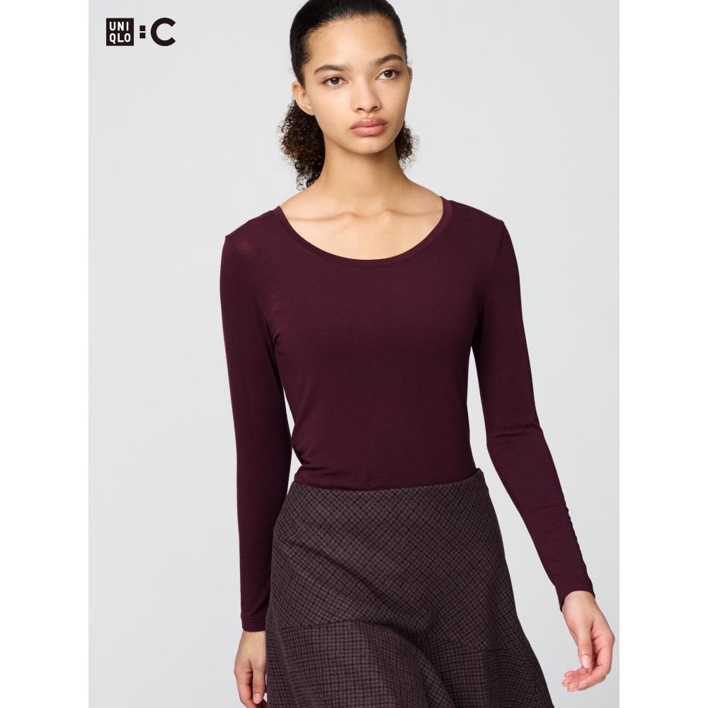 Uniqlo HeaTTech Cashmere Blend U Neck T  Long Sleeve  exTra Warm