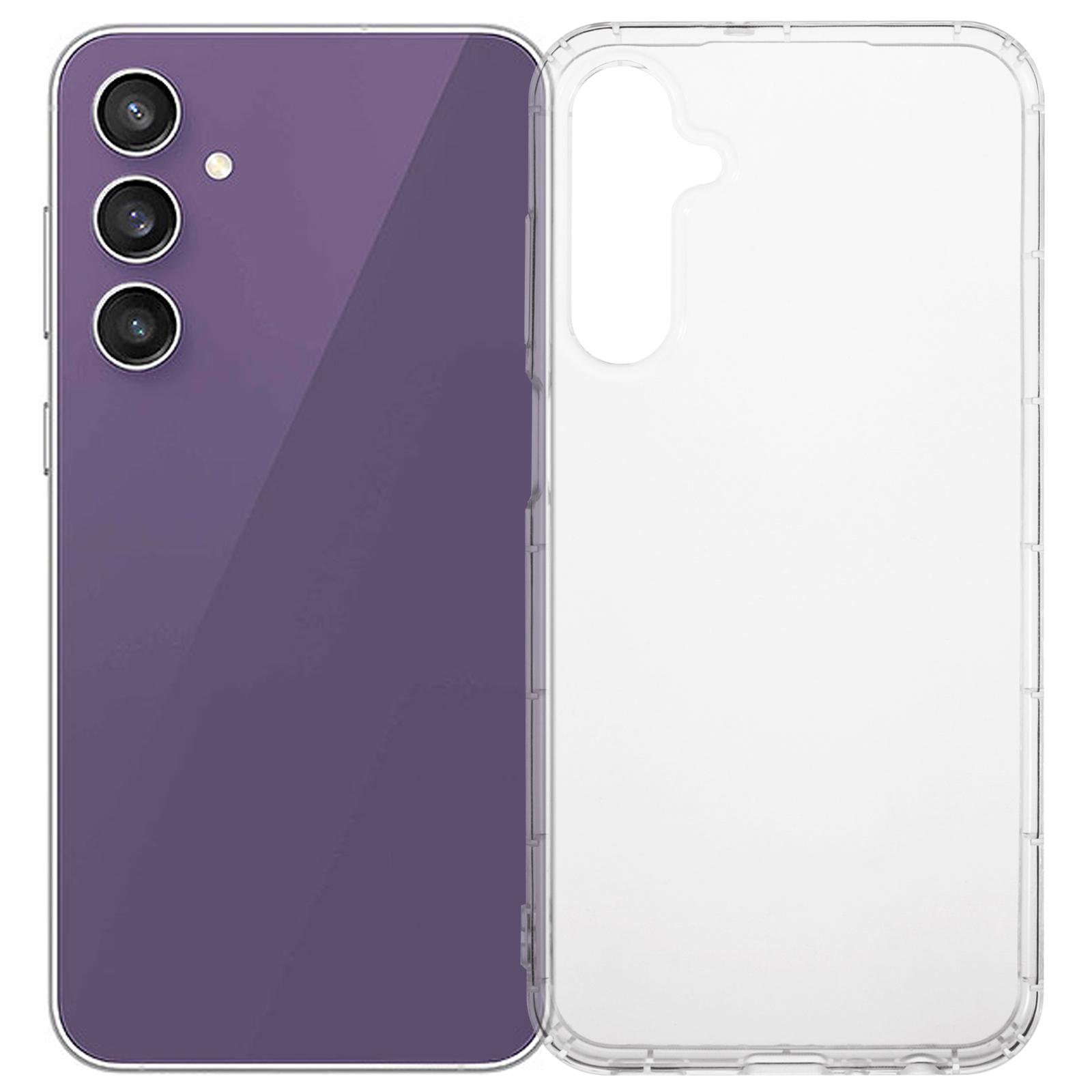 

For Samsung Galaxy S24 FE Clear Case Anti-Drop TPU Phone Cover (Big Rear Lens Hole) A