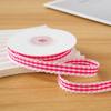 10yards/Roll Wave Edge Candy-Colored Plaid Ribbon 1CM Lace Checkered DIY Hair Accessories Gift  Cake Box Decor Bouquet Bow