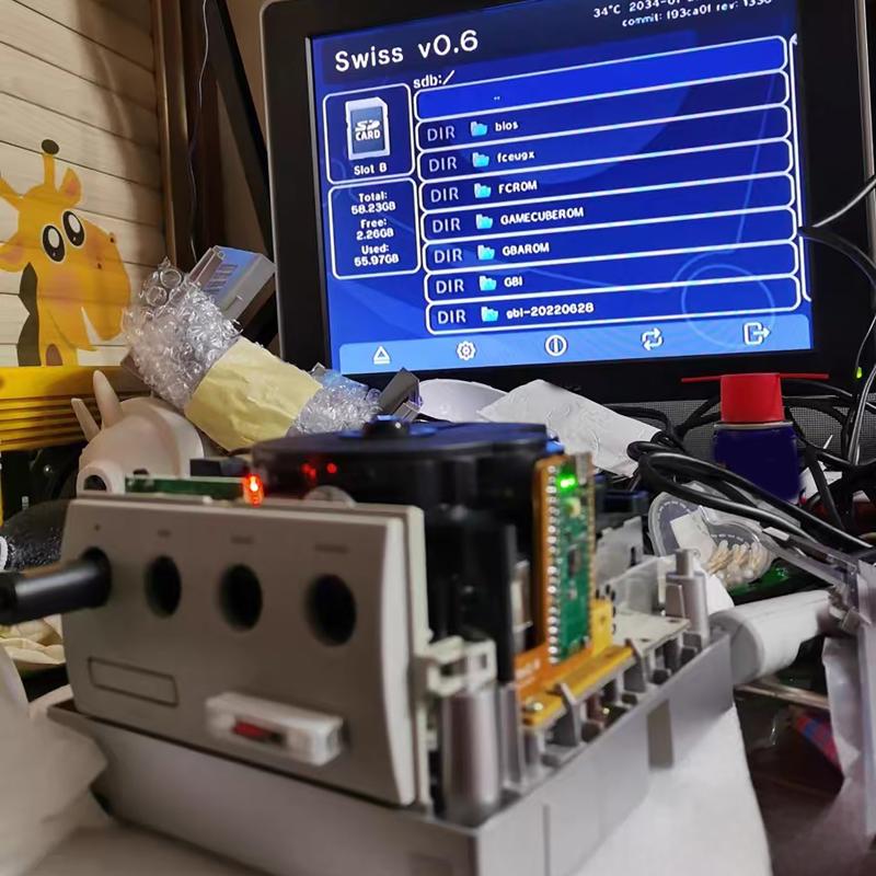 Mod Picoloader Solder-Less For Gamecube Dol-001/Dol-101 Console With Rp2040 Ngc Swiss Picoboot Flippydrive