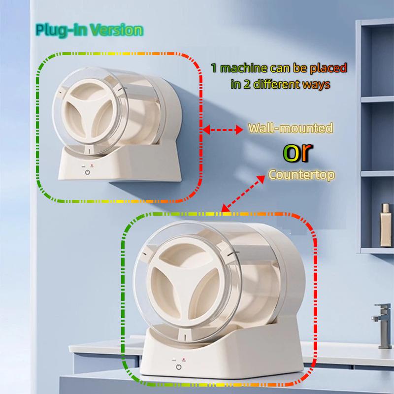 Mașină de spălat cu un singur cuvă montată pe perete/blat pentru șosete, lenjerie intimă și slipi - Mașină de spălat mică mini