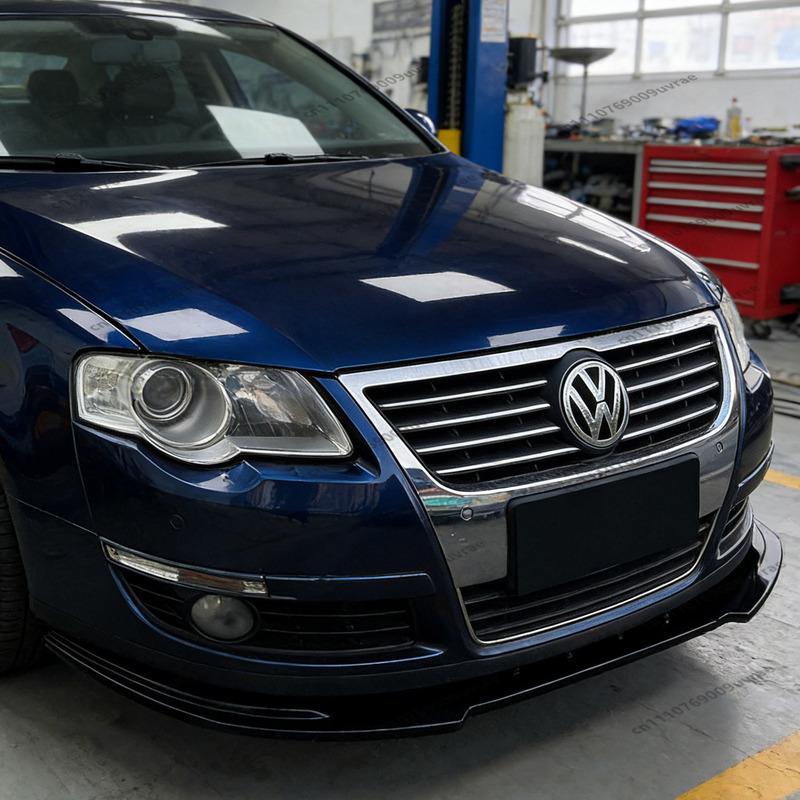 Spoiler Anteriore Max Style in ABS Splitter Diffusore Lama Per VW Passat B6 3C Berlina/Variant TSI TDI Base 2005-2010 Tuning