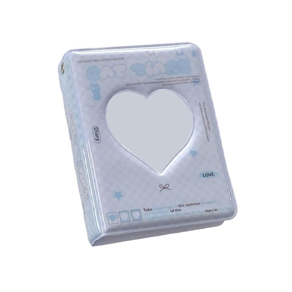 3palcové mini fotoalbum Design s vyřezávaným srdcem Držáky na karty s 40 kapsami pro fanoušky Kpop idolů a milovníky fotografie jako dárek