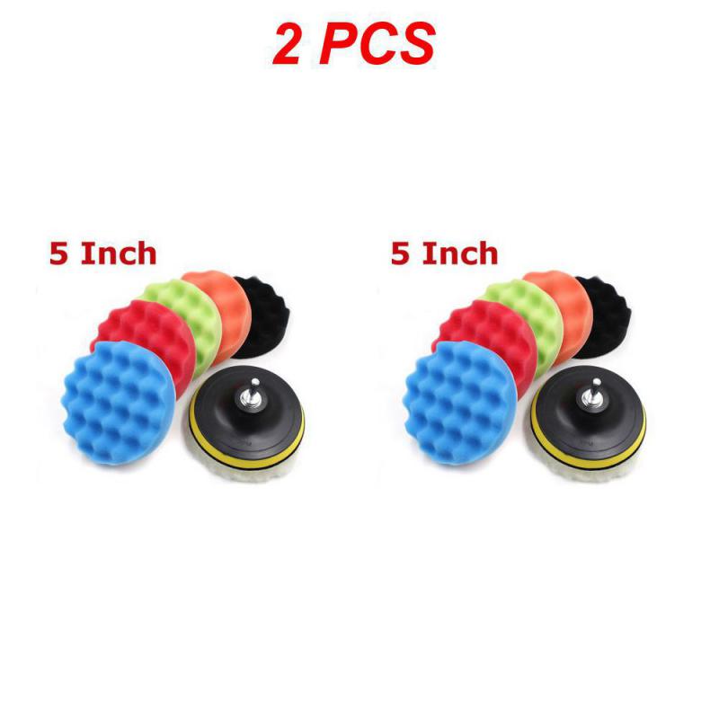 2/3/4 szt. 5 6 7 cali Gąbkowe pady do polerowania samochodu Woskowanie Zestaw do polerowania do łodzi Samochodu Polerka Bufor Wiertarka Koło Polerujące Usuwa