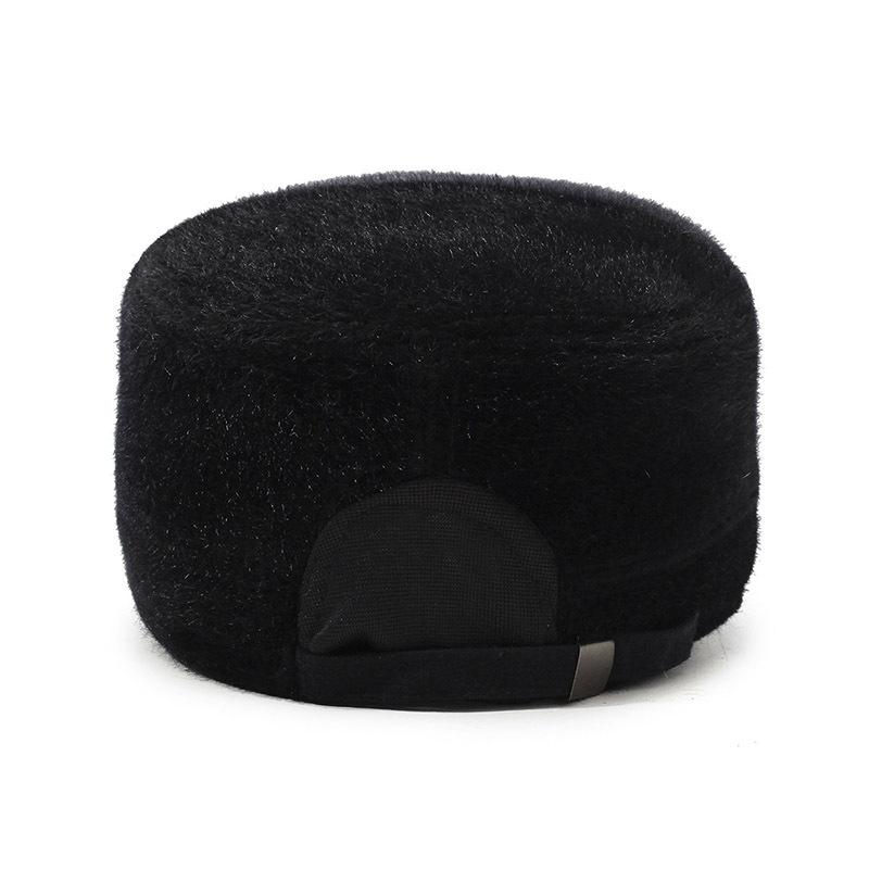 Winter Old Man Hat Woolen Cap Middle Flat Father Sports Thick Fleece Ear Warm Baseline
