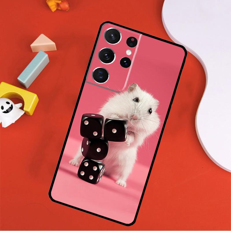 Cute Adorable Hamster Phone Case For Samsung Galaxy S25 Ultra S24 Ultra S9 S10 S20 S21 S22 S24 Plus S23 FE Cover