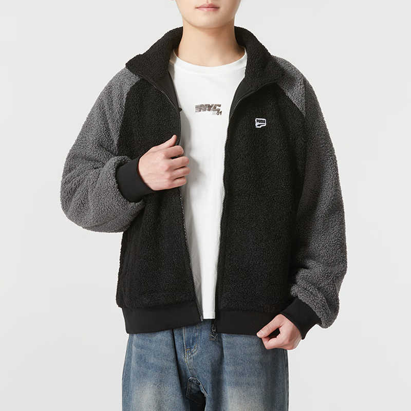 Puma FW22 Color Block Faux Shearling Zip Jacket Unisex Jackets Multicolor 539569-01