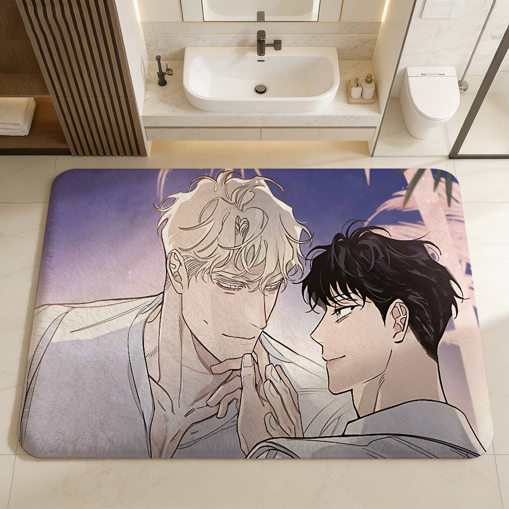 

Korean Bl Roses And Champagne Floor Mat INS Style Soft Bedroom Floor House Laundry Room Mat Anti-skid Household Carpets 40x60cm
