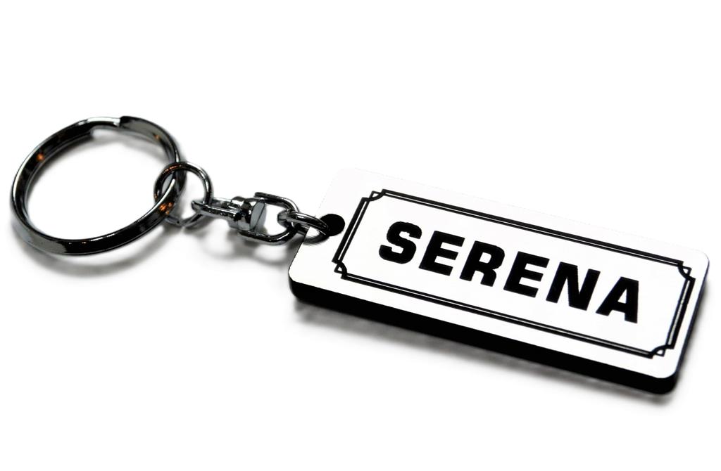 Serena Double Ring Acrylic Original Keychain C25 C26 C27 C28 Model Parts A-428-2 Silver/Black Early/Late