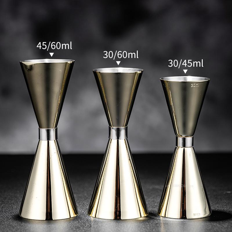 Double-head Stainless Steel Wine Glass with Graduated Cocktail Bar Measures Bar Tools Bar Bartending Tool Set  Mixer Portatil