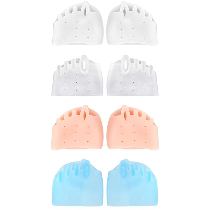 2Pcs Gel Toe Spacers for Women and Men Ball of Foot Cushions Toe Separators Pads for Blister Prevention and Pains Relief