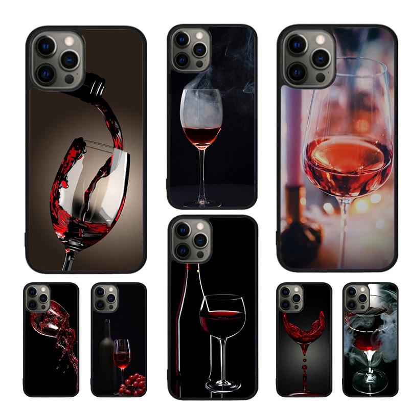 Red Wine Glass Phone Case For iPhone 17 Air 16 15 14 11 12 13 Pro MAX Plus coque Cover Shell
