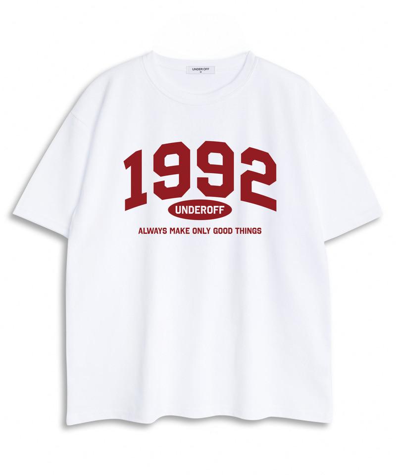 UNDEROFF Oversized Crew Neck 1992 Arch Short Sleeve T-Shirt Black