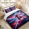 Custom Name Bedding Set 3 PiecesErling Haaland Print Duvet Cover + 2 Pillowcases Soft Bed Decor