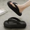 Flip-flops female summer wear black pinch slippers non-slip bathroom bath beach seaside splint fashion sandals female