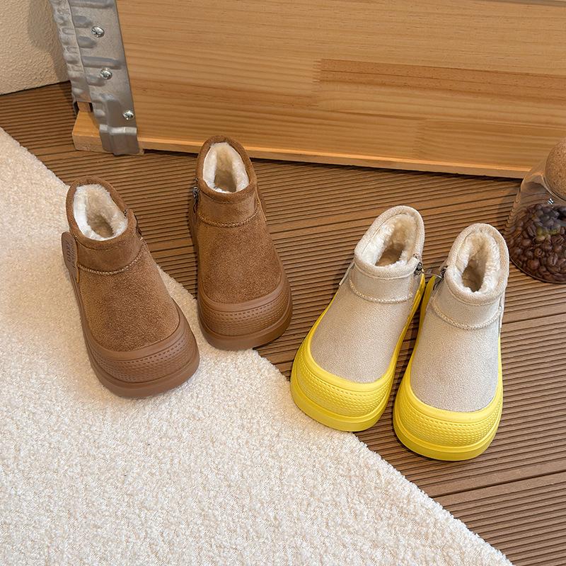 Korean Style Kids' Warm Snow Boots 2025: Velvet-Lined, Thick, Cold-Resistant for Boys & Girls