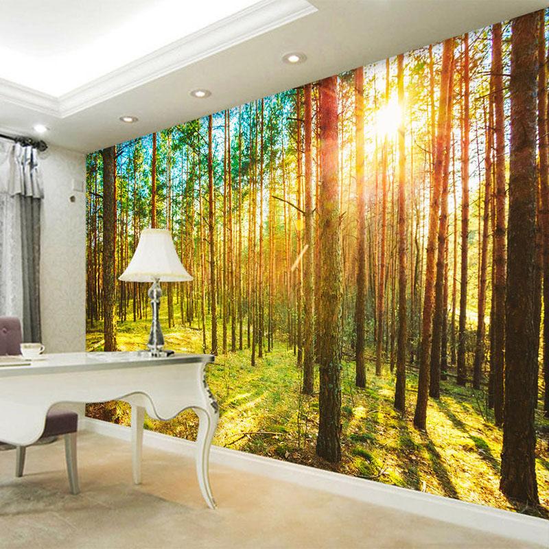 Beautiful Forest Mural  Landscape Nature Wallpaper Living Room Bedroom TV Sofa Backdrop Wall Home Decor Mural