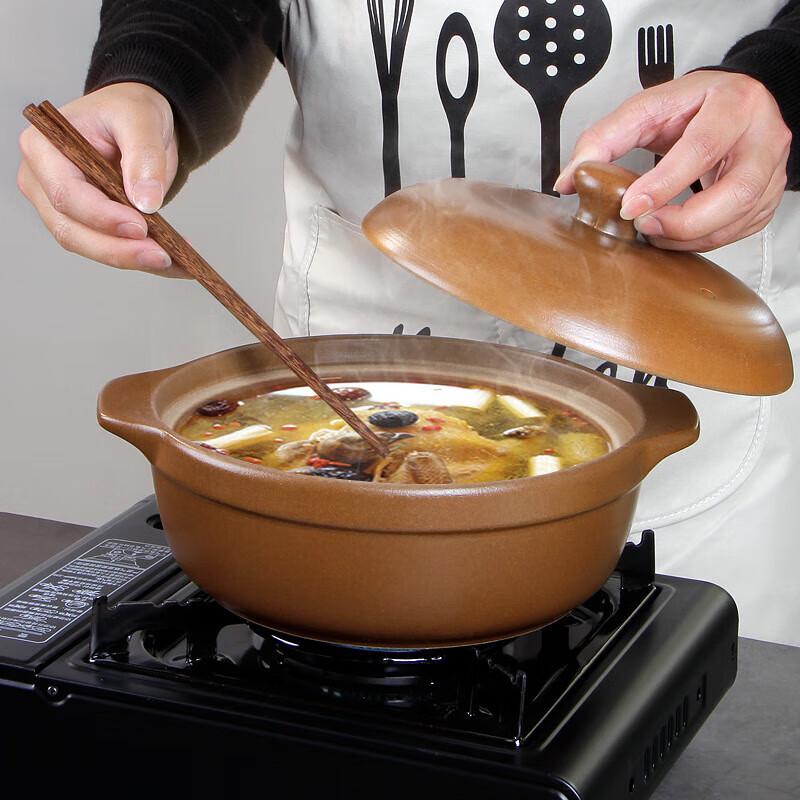 Unglasiertes Steingut Schmor- & Suppentopf