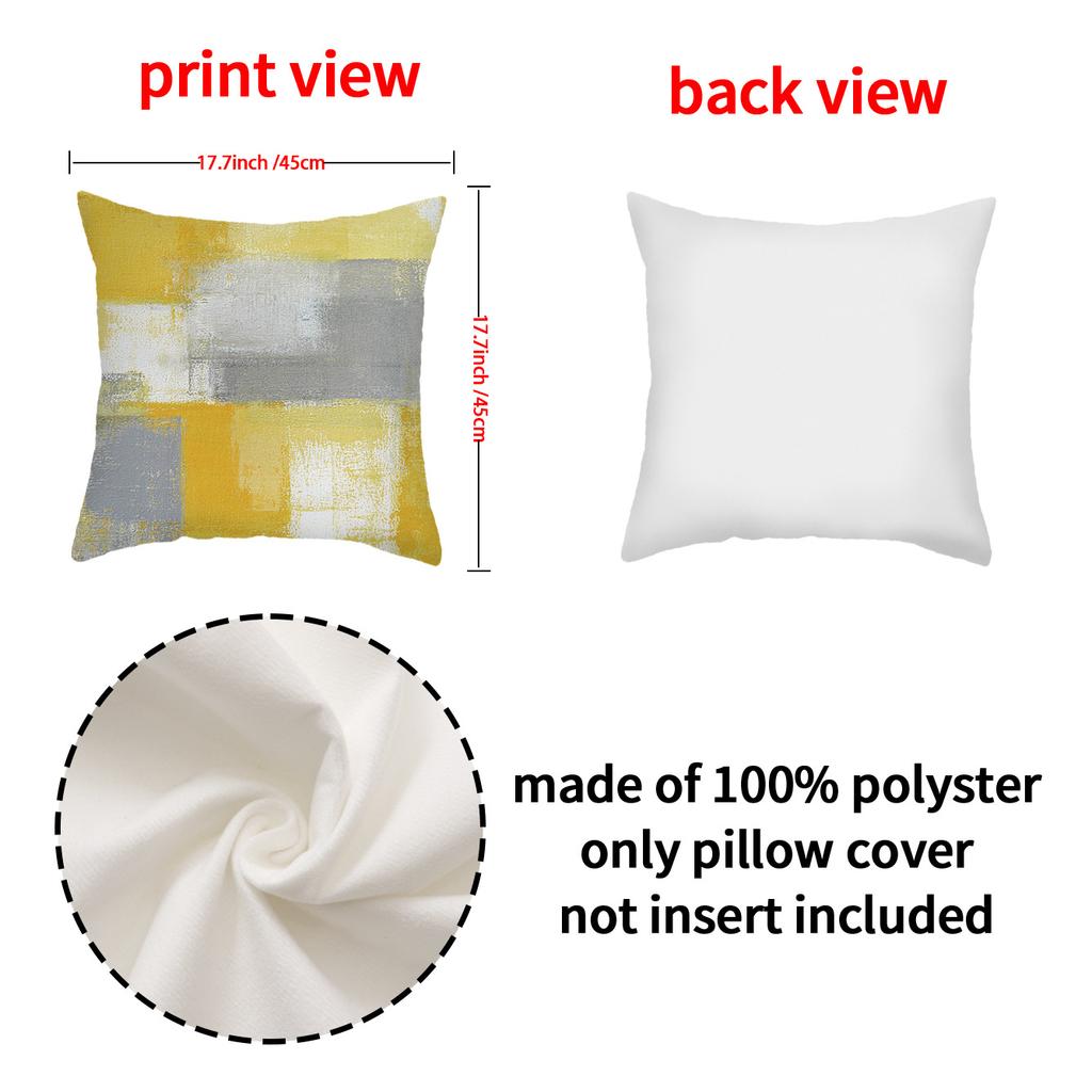 Ins Style Contrast Color Pillow Cover Polyester Printing Simple Versatile Sofa Pillow Living Room Decoration Chair Cushion