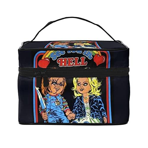 [JMI] Chucky Makeup Pouch, Stylish Cosmetic Pouch, Portable, Functional, Large Capacity, Waterproof, Small Organizer, Lightweight, Perfect for Busines