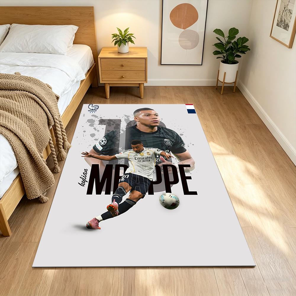Mbappe's Soccer Journey Floor Mat Suitable for Living Rooms Balcony Decorate room Kitchen Anti-slip Rug Office home decor Spiritual Gift