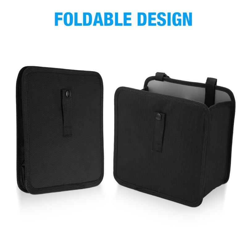 Portable Car Trash Can Waterproof Hanging Garbage Basket Back Seat Storage Box Vehicles Interior
