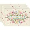 1PC Blooming Pink Flowers Spring Placemats Suitable for Party Kitchen Dining Decoration Measuring