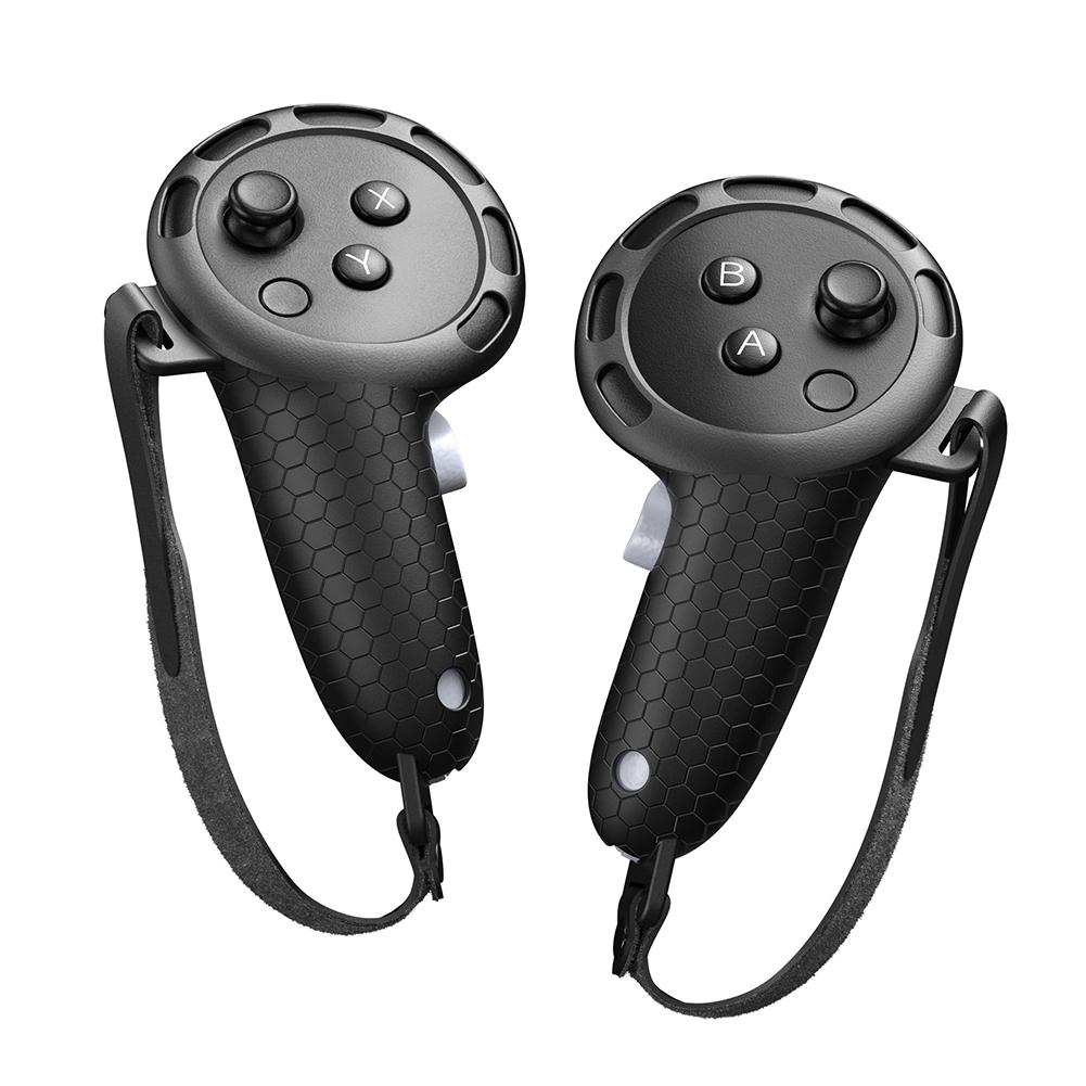 Silicone Controller Grips with Hand Strap Non-Slip Handle Cover Controllers Protector for Meta Quest 3S/Quest 3 VR Accessories