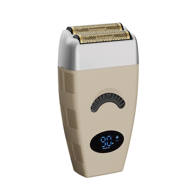 Kuangjie Dual-Function Electric Shaver with Digital Display and Sideburn Trimmer