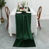 Velvet Table Runner Soft Wrinkle Resisting Table Runner for Holiday Party Home Decoration 70x300cm Dark Green