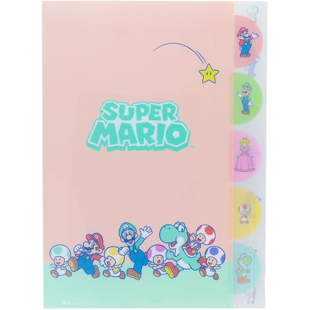 Sun-Star Stationery (Sun-Star Stationery) Super Mario Clear File 5 Pocket Ally S2173220