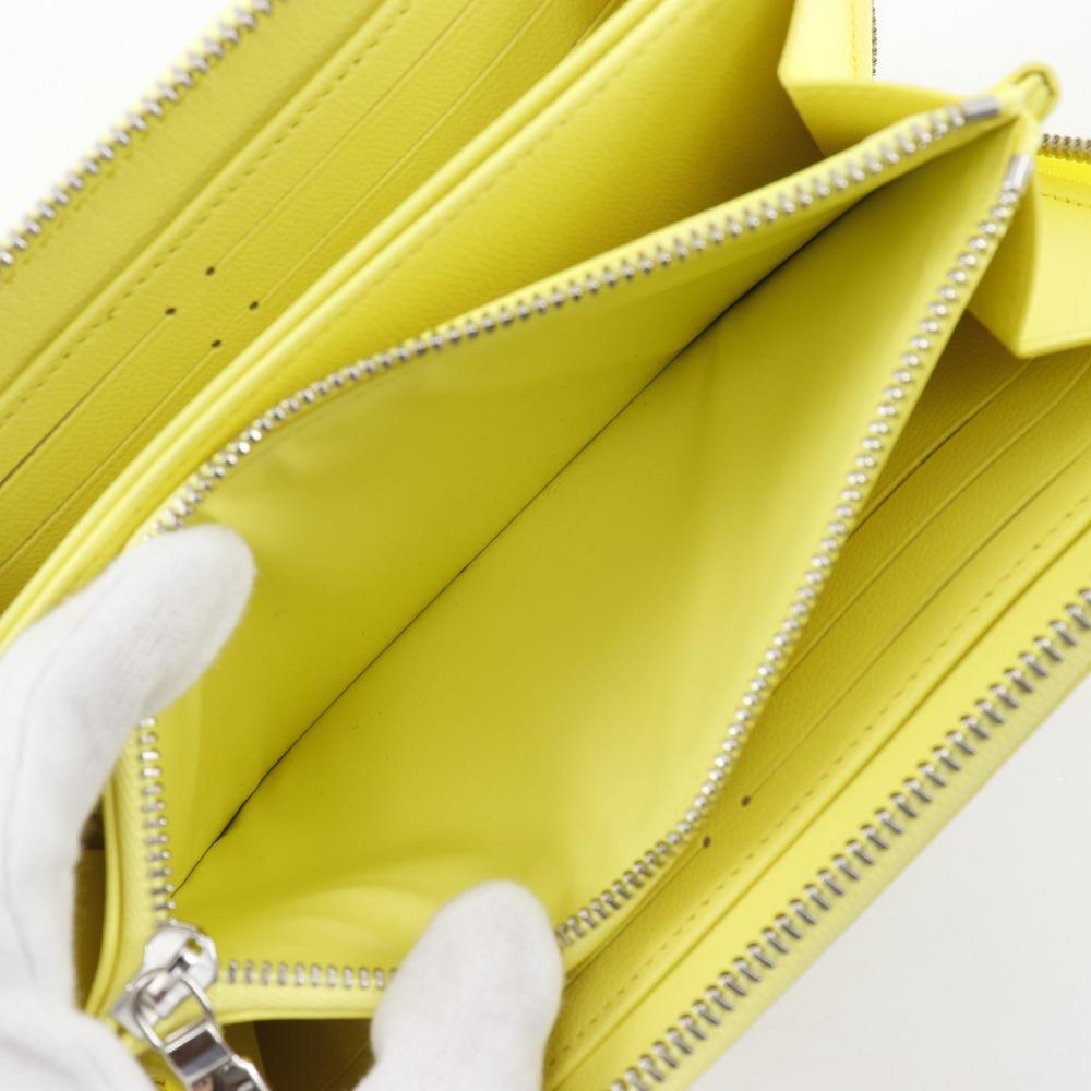 LOUIS VUITTON Zippy wallet Purse M83104 Kussan Smiley Yellow yellow lambskin Women Used