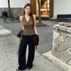 American sexy pure desire wind leopard print V-neck neck vest women's summer waist thin backless lace-up top ins tide