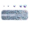 Hot Melt Glue Rhinestone Applicator Set with 12 Grids for DIY Clothing Décor and Flat Bottom Rhinestones