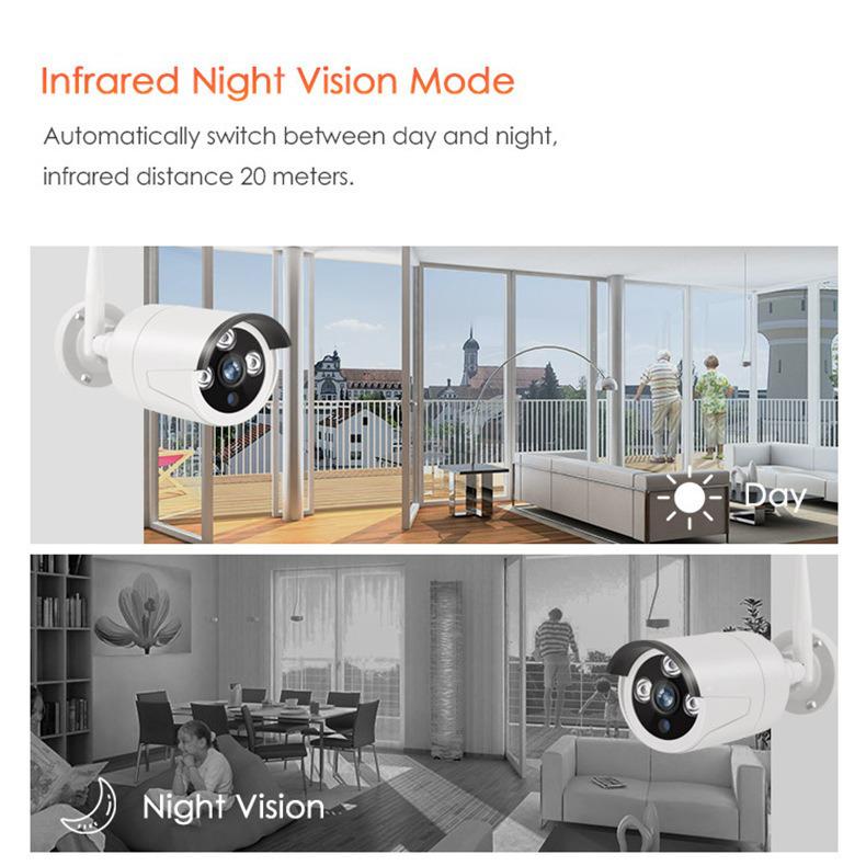 Outdoor Waterproof Wireless CCTV Home Monitoring Camera Kit