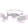 12 Piece Garden Sofa Set with Cushions Black Poly Rattan