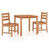 VidaXL Ensemble à manger de jardin 3 pcs Bois de teck massif, meubles de jardin, meubles d'extérieur, table et chaise de 3157177