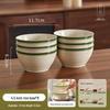 ZISIZ Jingdezhen Underglaze Ceramic Rice Bowls Set