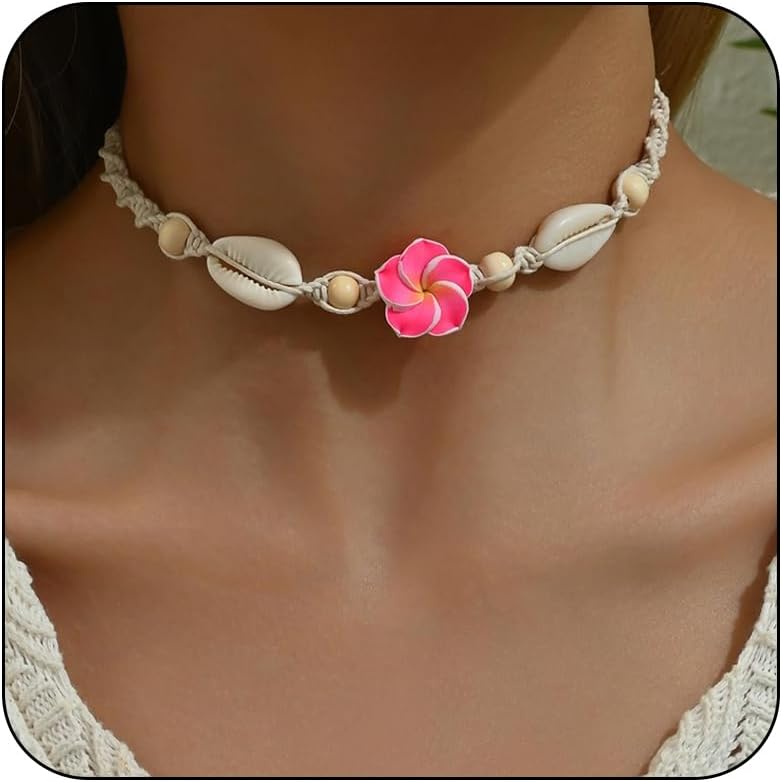 YANCHUN Shell Necklace Beach Jewelry for Women Sea Shell Necklace Layered Gold Shell Charm Necklaces Summer Outfits for Women Beach Fashion