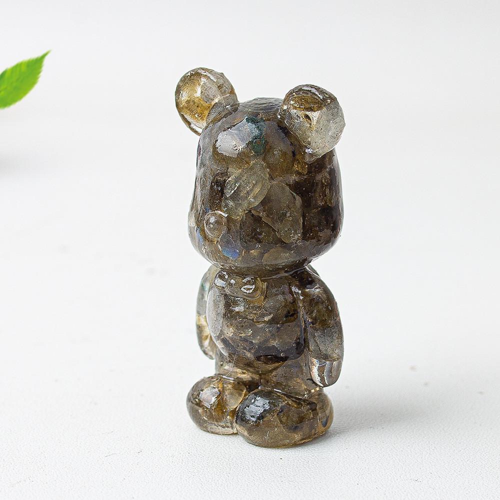 Crystal Violence Bear Resin Art Deco Statue Gift For Collectors